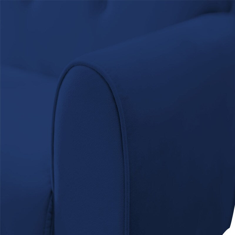 Deluxe Mid-Century Modern Two-Seat Velvet Sofa Loveseat