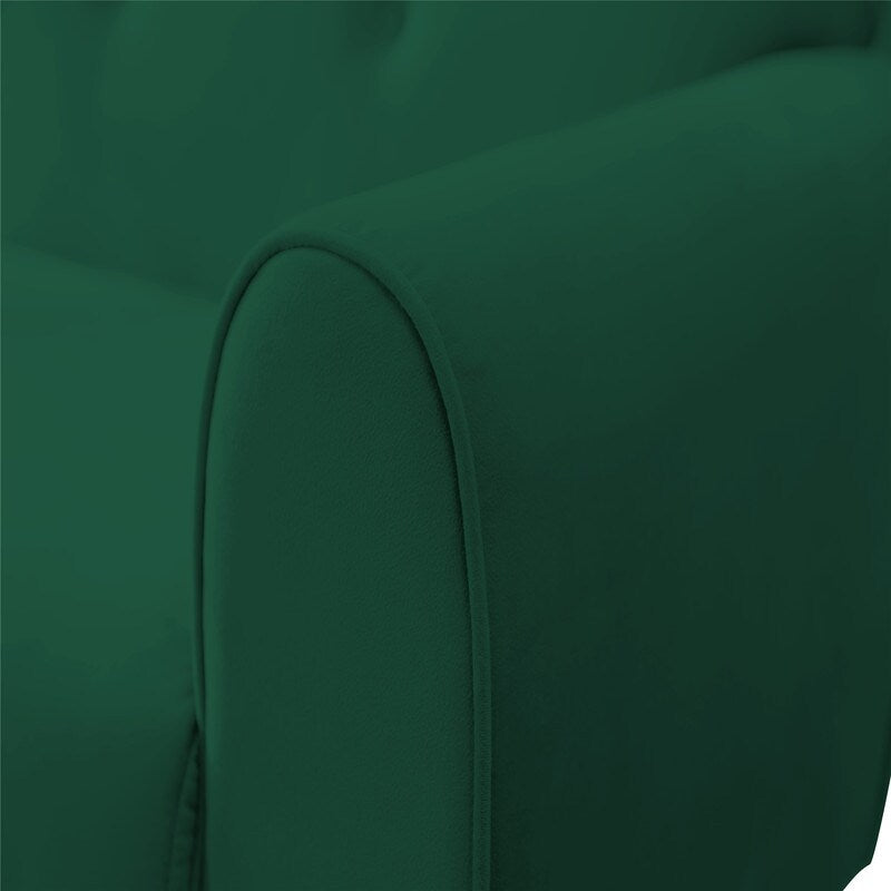 Deluxe Mid-Century Modern Two-Seat Velvet Sofa Loveseat