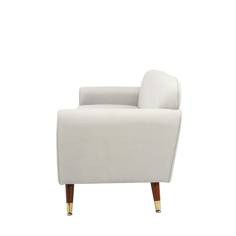 Deluxe Mid-Century Modern Two-Seat Velvet Sofa Loveseat