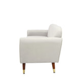 Deluxe Mid-Century Modern Two-Seat Velvet Sofa Loveseat