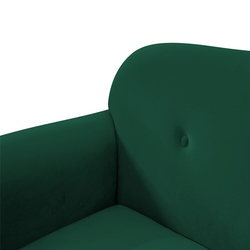 Deluxe Mid-Century Modern Two-Seat Velvet Sofa Loveseat