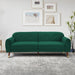 Deluxe Mid-Century Modern Two-Seat Velvet Sofa Loveseat