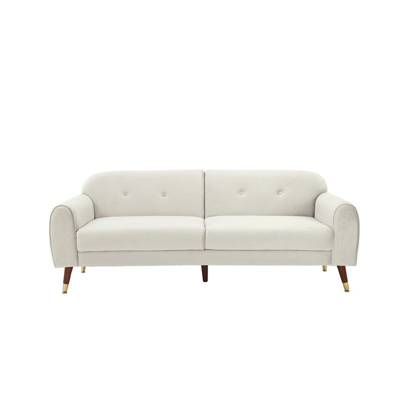 Deluxe Mid-Century Modern Two-Seat Velvet Sofa Loveseat