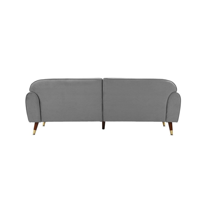 Deluxe Mid-Century Modern Two-Seat Velvet Sofa Loveseat