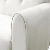 Deluxe Mid-Century Modern Two-Seat Velvet Sofa Loveseat