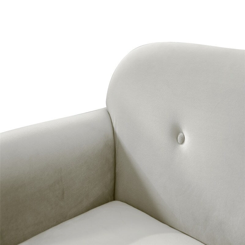 Deluxe Mid-Century Modern Two-Seat Velvet Sofa Loveseat