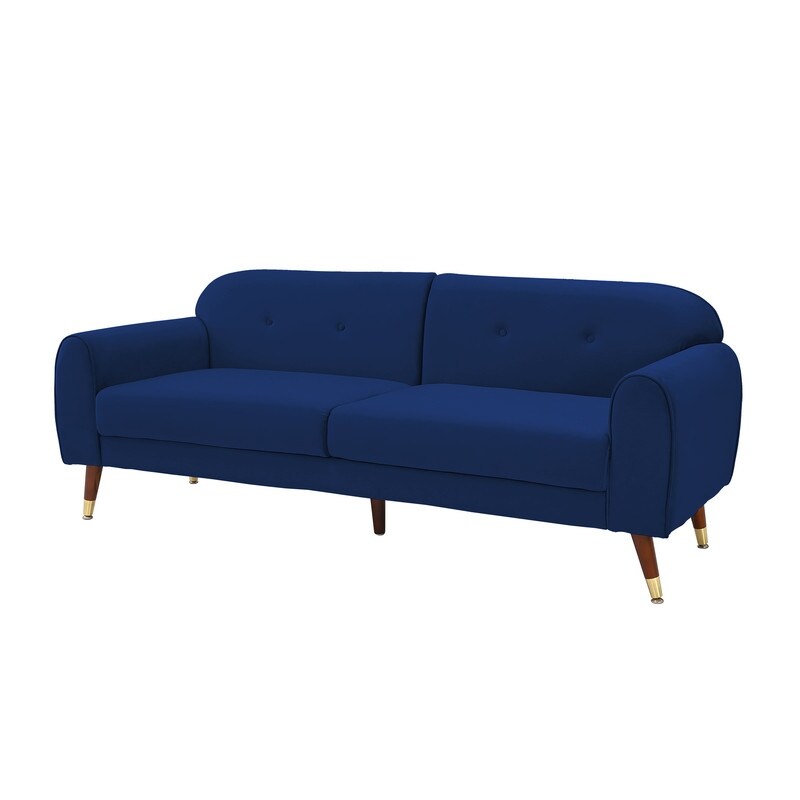 Deluxe Mid-Century Modern Two-Seat Velvet Sofa Loveseat