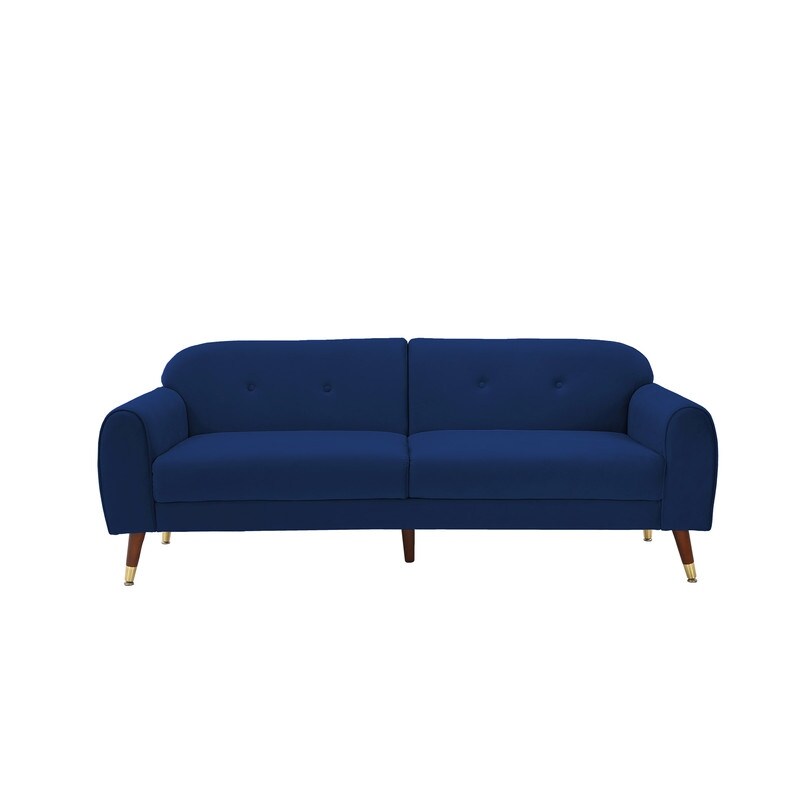 Deluxe Mid-Century Modern Two-Seat Velvet Sofa Loveseat