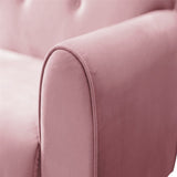 Deluxe Mid-Century Modern Two-Seat Velvet Sofa Loveseat
