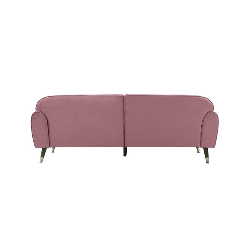 Deluxe Mid-Century Modern Two-Seat Velvet Sofa Loveseat