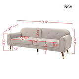 Deluxe Mid-Century Modern Two-Seat Velvet Sofa Loveseat