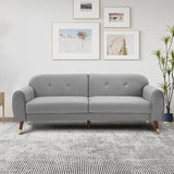 Deluxe Mid-Century Modern Two-Seat Velvet Sofa Loveseat