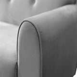 Deluxe Mid-Century Modern Two-Seat Velvet Sofa Loveseat