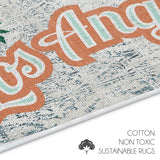 US States Design Non Skid Washable Kitchen Runner Rugs Set of 2 - Set of 44 x 24 and 31.5 x 20 Inches Low Pile Floor Mats