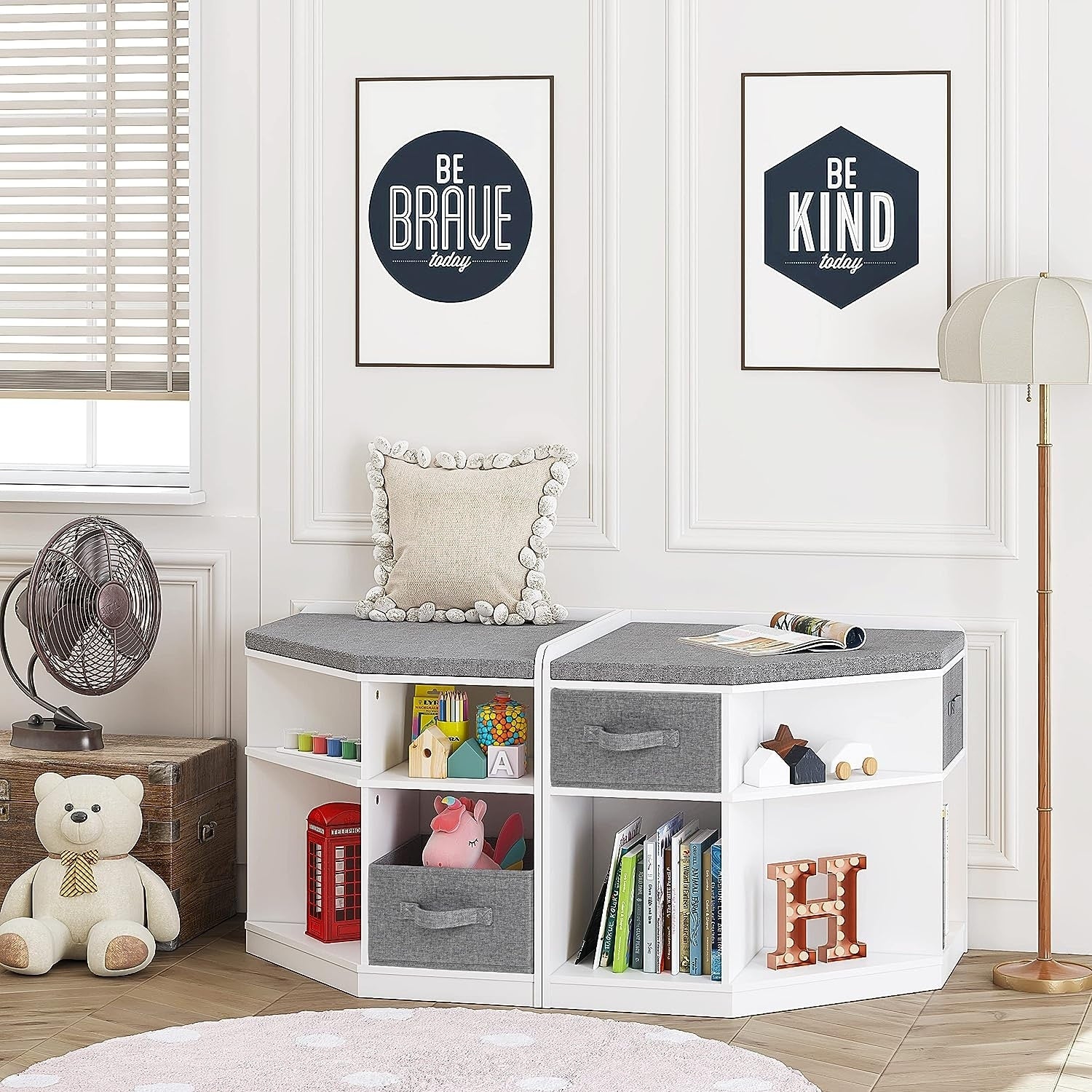 Corner reading nook bench discount