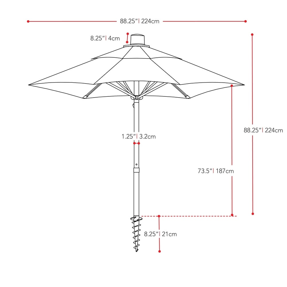 7.5ft Beach Umbrella
