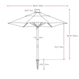 7.5ft Beach Umbrella
