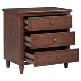 U STYLE 3-Drawer Nightstand Storage Wood Cabinet