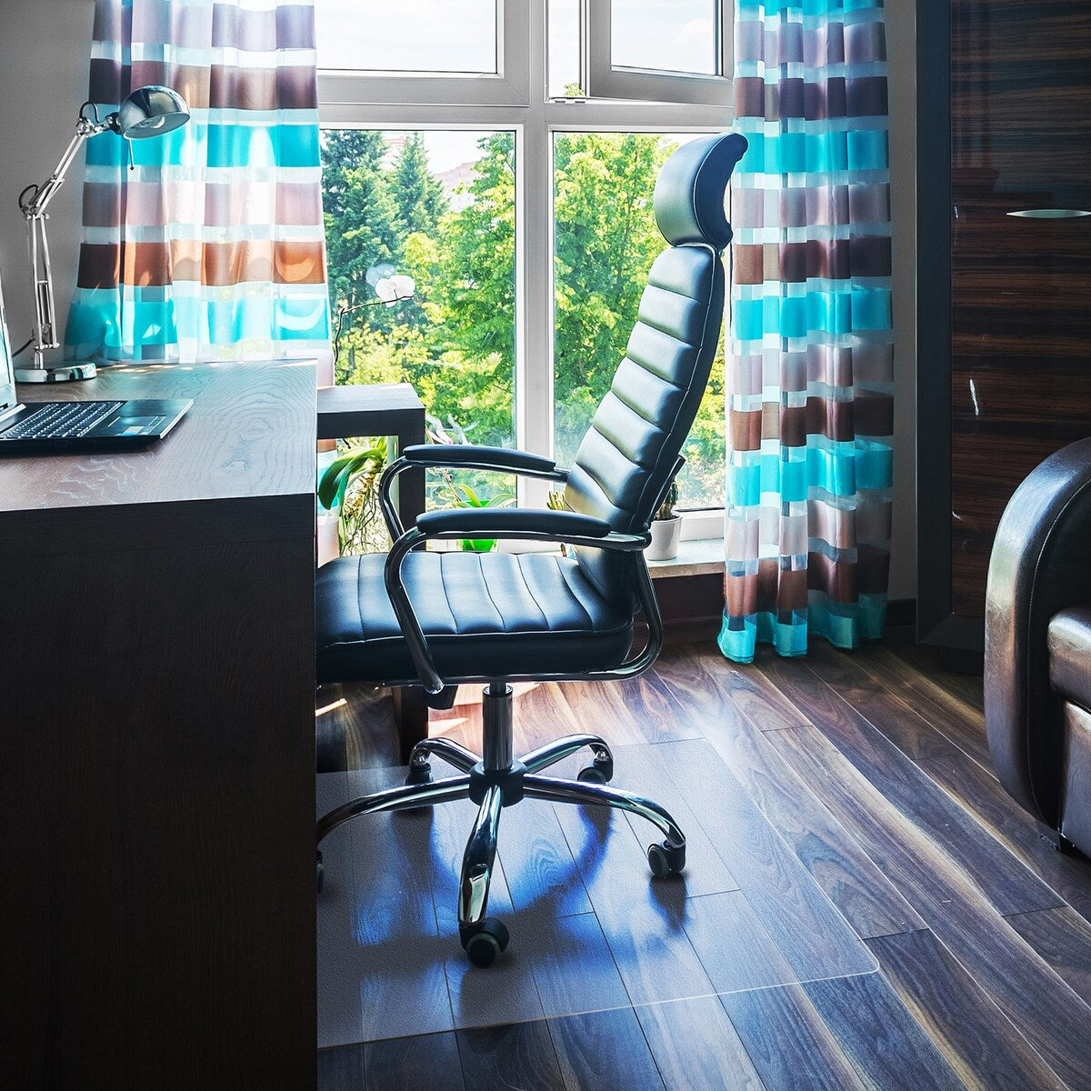 Ultimat® Polycarbonate Corner Workstation Chair Mat for Hard Floor - 48 x 60"