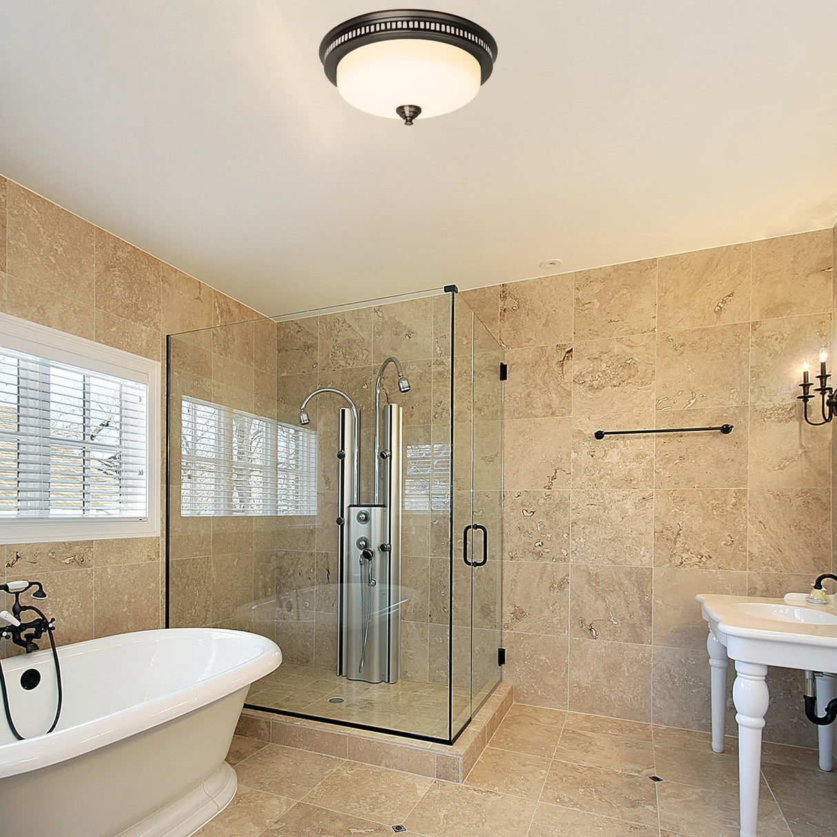 Ultra Quiet Bathroom Exhaust Fan with LED Light and Nightlight 110CFM 1.5 Sone Oil Rubbed Bronze Finish