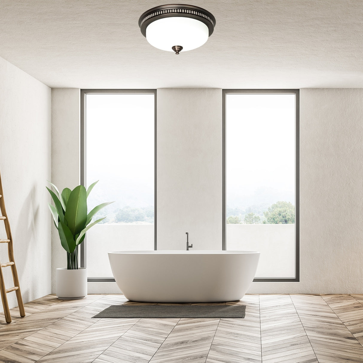 Ultra Quiet Bathroom Exhaust Fan with LED Light and Nightlight 110CFM 1.5 Sone Oil Rubbed Bronze Finish