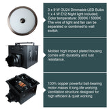 Ultra Quiet Bathroom Exhaust Fan with LED Light and Nightlight 110CFM 1.5 Sone Oil Rubbed Bronze Finish