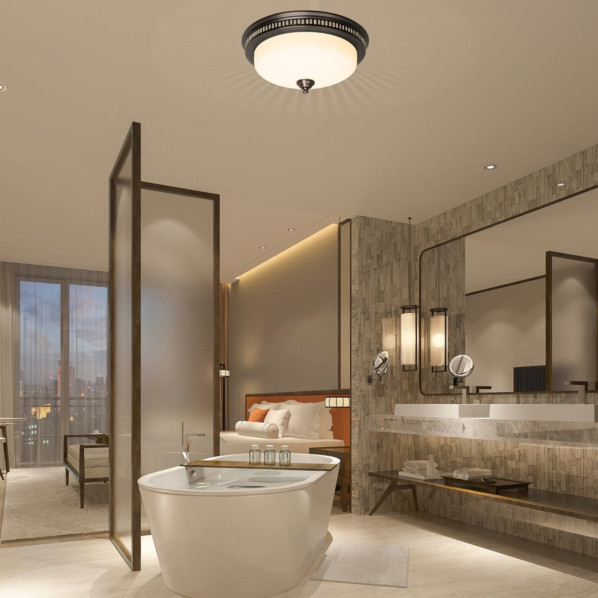 Ultra Quiet Bathroom Exhaust Fan with LED Light and Nightlight 110CFM 1.5 Sone Oil Rubbed Bronze Finish