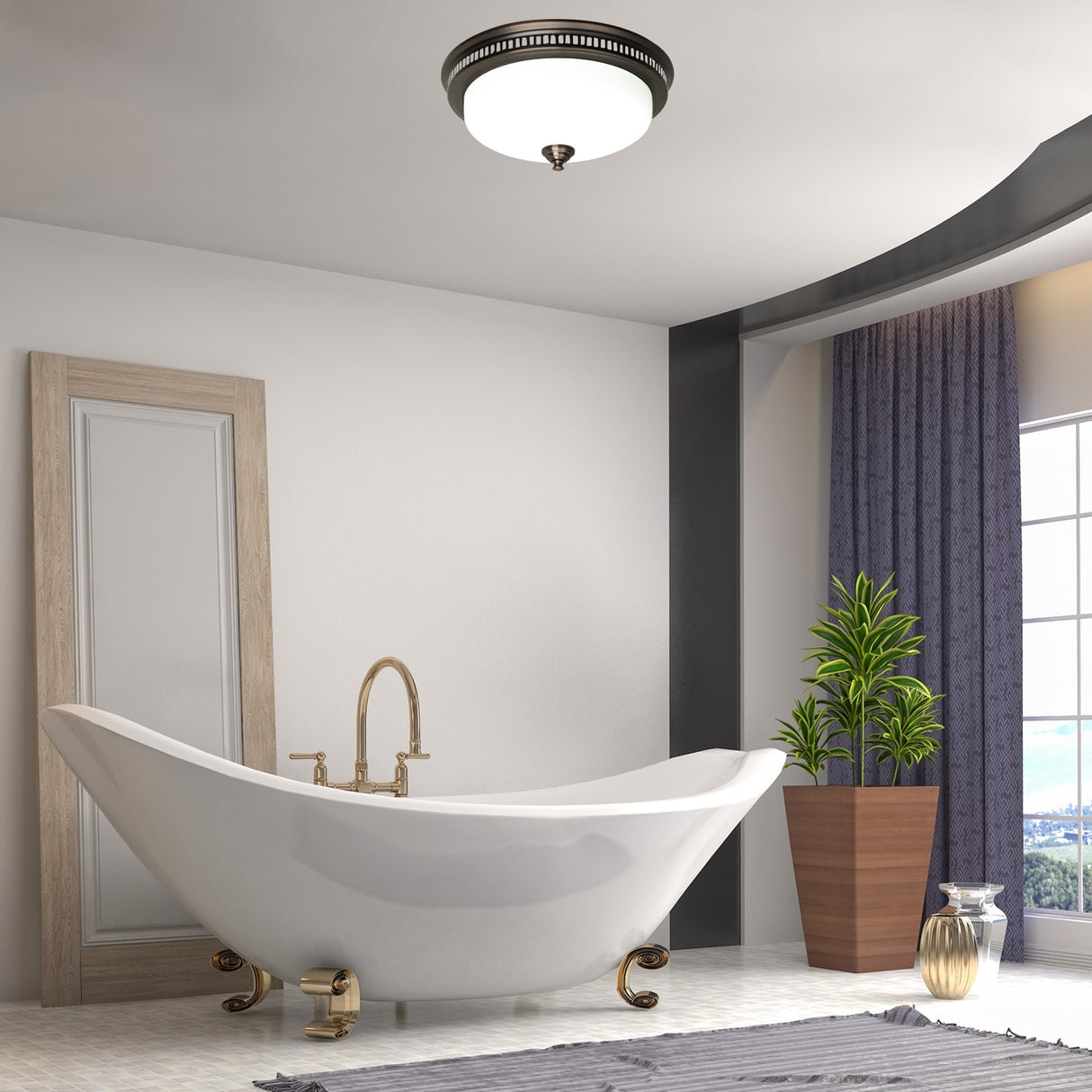 Ultra Quiet Bathroom Exhaust Fan with LED Light and Nightlight 110CFM 1.5 Sone Oil Rubbed Bronze Finish