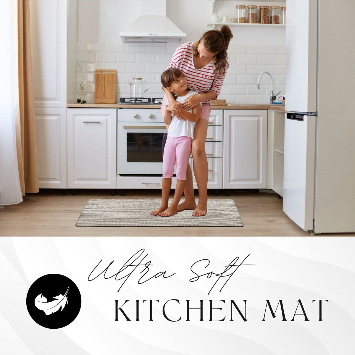 Ultra-Soft Anti Fatigue Kitchen Mat Kitchen Floor Runner 20x48 Inches - 48"L x 20"W x 6/8"H
