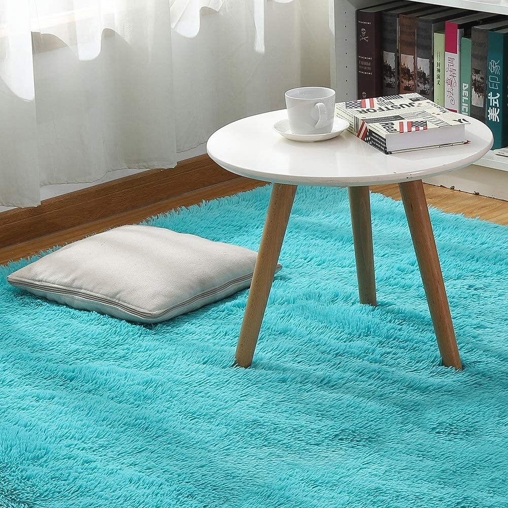 Ultra Soft Fluffy Rug Indoor Area Carpet, 47 x 31 in, Blue - 31"X47"