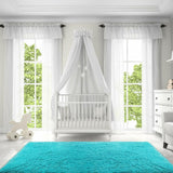 Ultra Soft Fluffy Rug Indoor Area Carpet, 47 x 31 in, Blue - 31"X47"