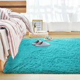Ultra Soft Fluffy Rug Indoor Area Carpet, 47 x 31 in, Blue - 31"X47"