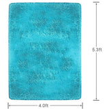 Ultra Soft Fluffy Rug Indoor Area Carpet, 47 x 31 in, Blue - 31"X47"