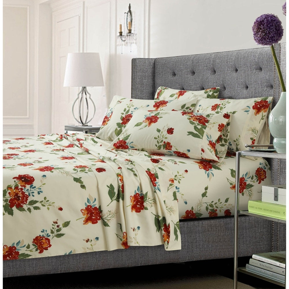 Ultra-Soft Solid or Printed Extra Deep Pocket 6-Piece Bed Sheet Set