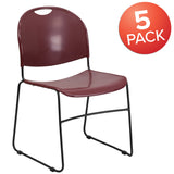 Ultra-compact High-capacity Stacking Metal Chairs (Set of 5)