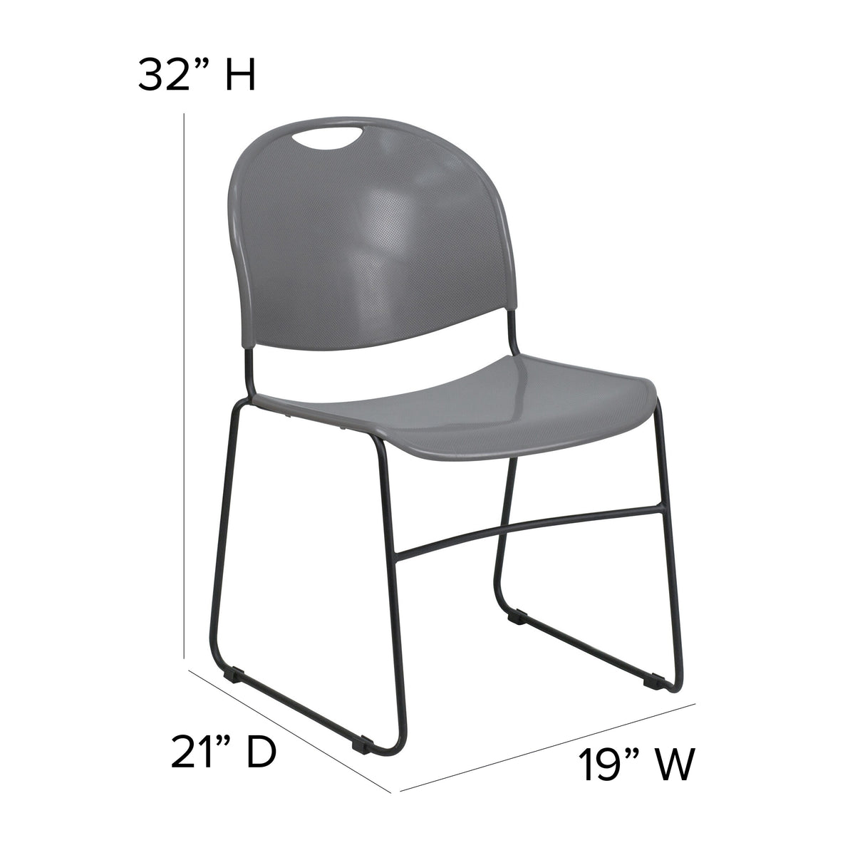 Ultra-compact High-capacity Stacking Metal Chairs (Set of 5)