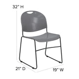 Ultra-compact High-capacity Stacking Metal Chairs (Set of 5)