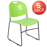 Ultra-compact High-capacity Stacking Metal Chairs (Set of 5)