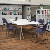 Ultra-compact High-capacity Stacking Metal Chairs (Set of 5)