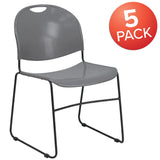Ultra-compact High-capacity Stacking Metal Chairs (Set of 5)