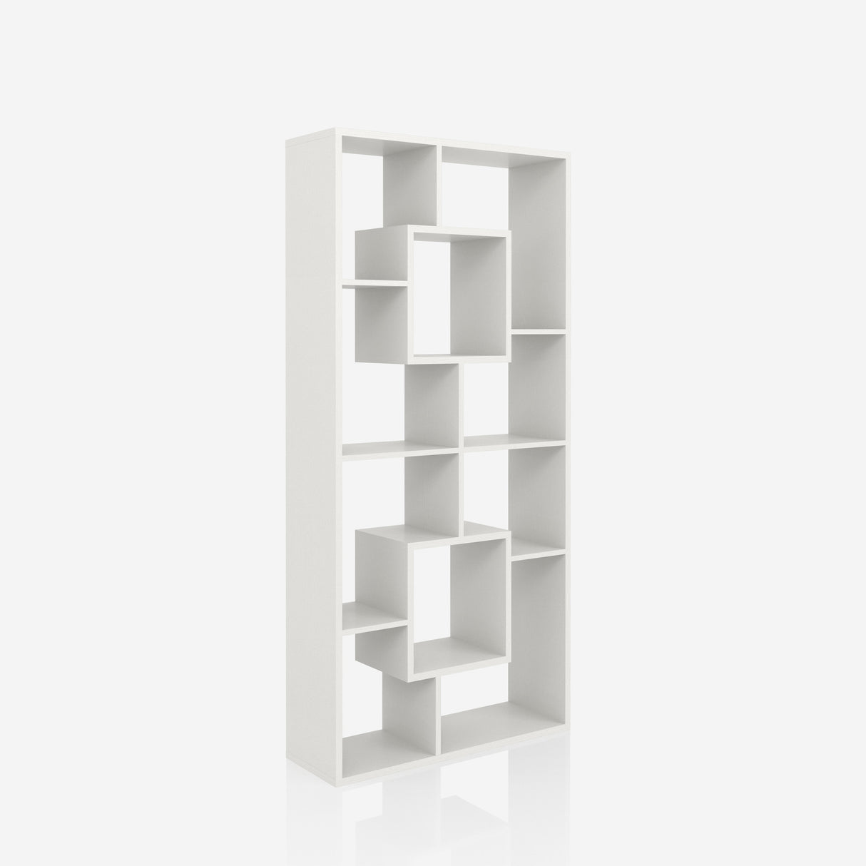 DH BASIC Modern White 72-inch 10-Open Shelf Display Bookcase by Denhour