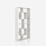 DH BASIC Modern White 72-inch 10-Open Shelf Display Bookcase by Denhour
