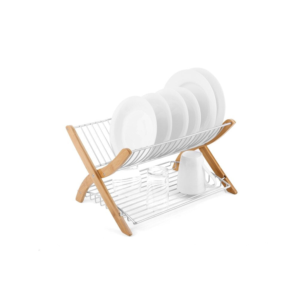 Umbra Stack Folding Dish Drying Rack, with Built In Flat