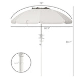Umbrella with Cup Holder and Hooks