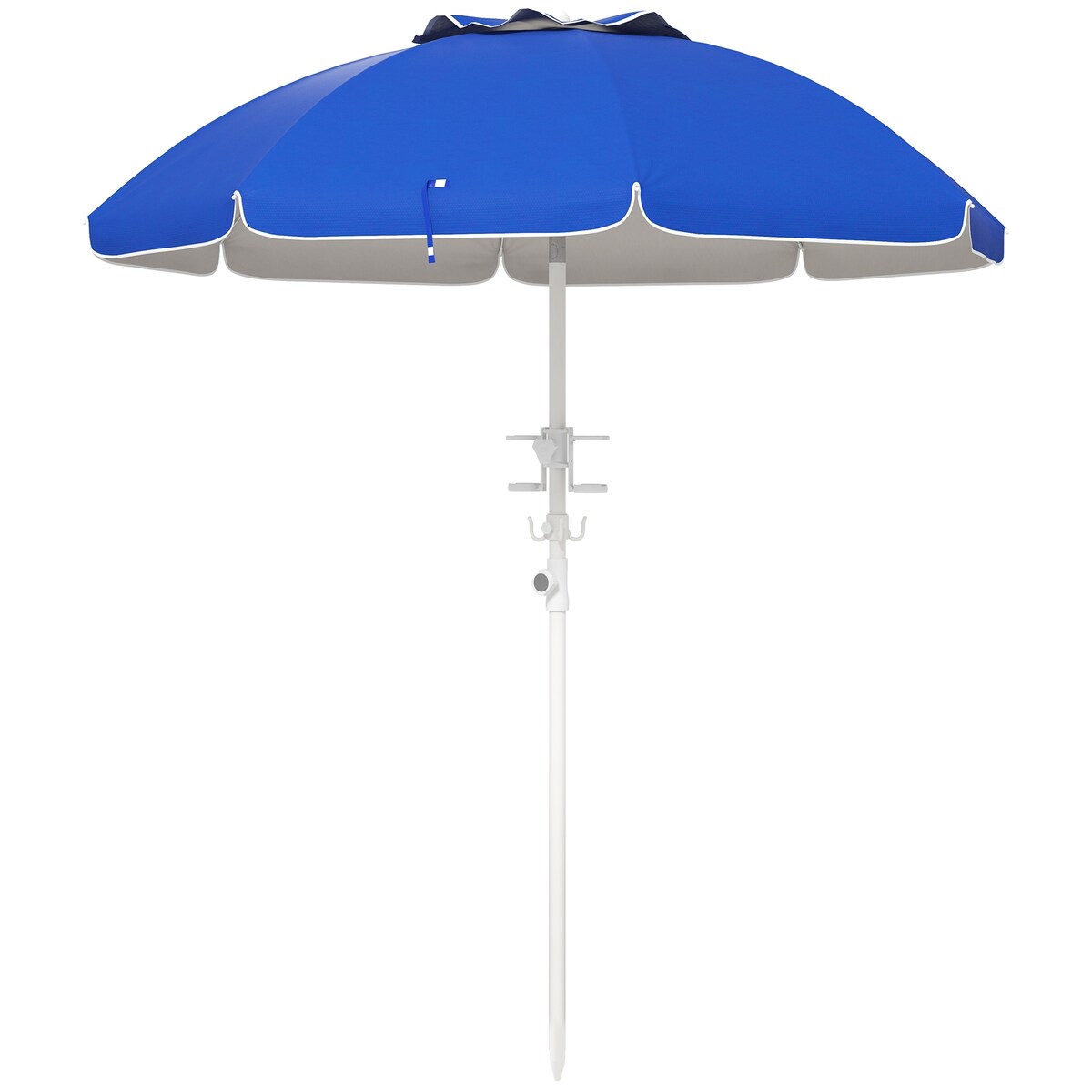 Umbrella with Cup Holder and Hooks