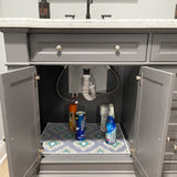 Under Sink Mat - Ultra-Absorbent Cotton Shelf Liners For Kitchen Cabinets - 2X3 feet
