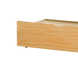 Underbed Storage Wooden Box with Caster Wheels, Set of 2, Natural Pine