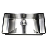 Undermount 36 in. x 19 in. x 10 in. Deep Stainless Steel 16-Gauge Single Bowl Zero Radius Kitchen Sink Combo