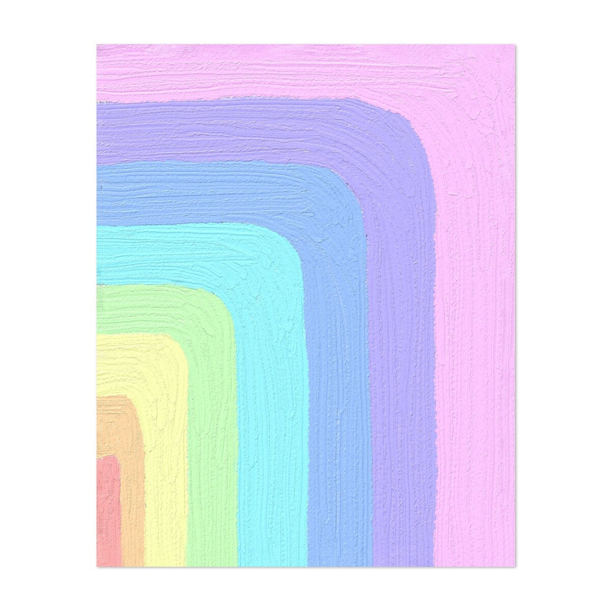 Unicorn pastel shapes Painting Cute Lime Pattern Art Print/Poster
