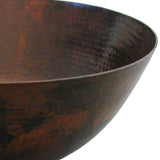 Unikwities 13 X 5 inch Round Bronzed Copper Vessel Sink with Drain